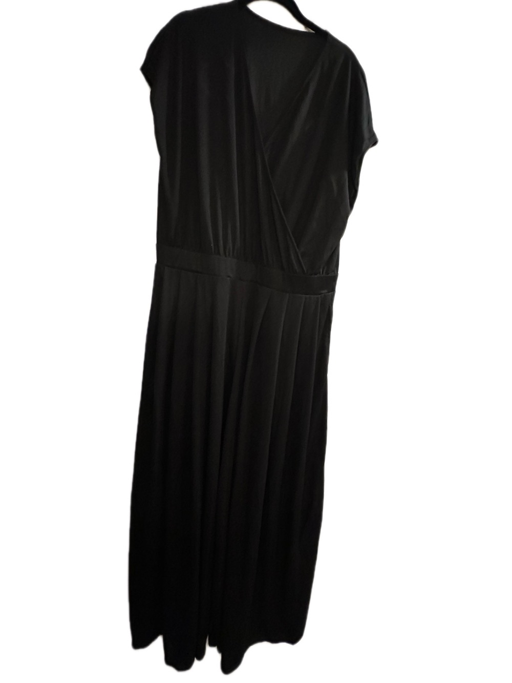 Halara V Neck Short Sleeve Pocket Wide Leg Flowy Waffle Casual Jumpsuit XL NWOT - Picture 5 of 6